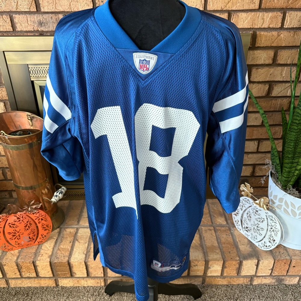Reebok Peyton Manning # 18 NFL Colts Football Jersey Men's Size Large